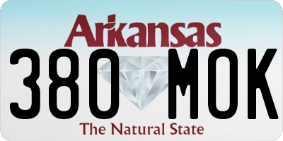 AR license plate 380MOK