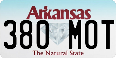AR license plate 380MOT
