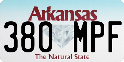 AR license plate 380MPF