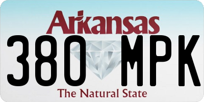 AR license plate 380MPK