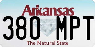 AR license plate 380MPT