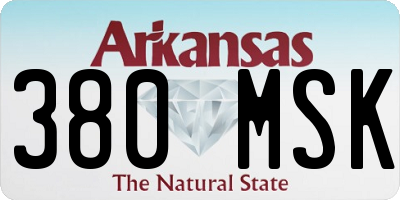 AR license plate 380MSK