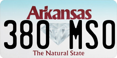 AR license plate 380MSO