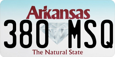 AR license plate 380MSQ