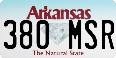 AR license plate 380MSR