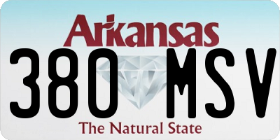 AR license plate 380MSV