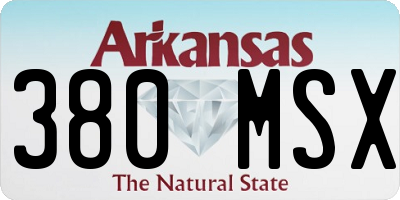 AR license plate 380MSX
