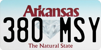 AR license plate 380MSY