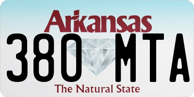 AR license plate 380MTA