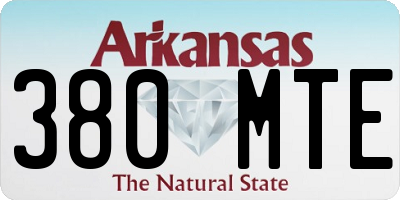 AR license plate 380MTE