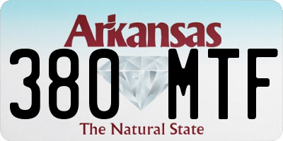 AR license plate 380MTF