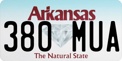AR license plate 380MUA