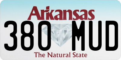 AR license plate 380MUD