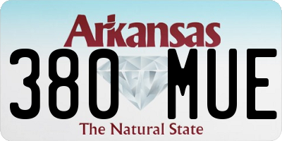 AR license plate 380MUE