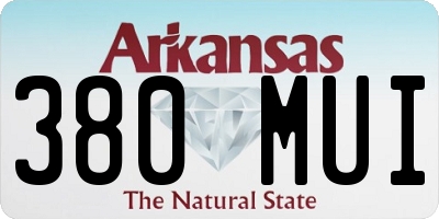 AR license plate 380MUI