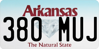 AR license plate 380MUJ