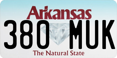 AR license plate 380MUK