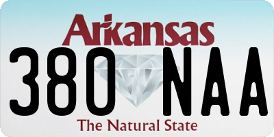 AR license plate 380NAA