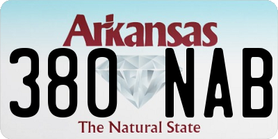 AR license plate 380NAB