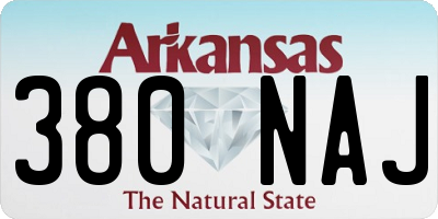 AR license plate 380NAJ
