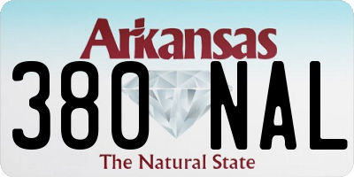 AR license plate 380NAL