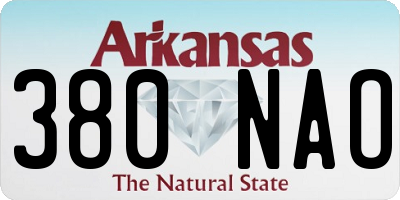 AR license plate 380NAO