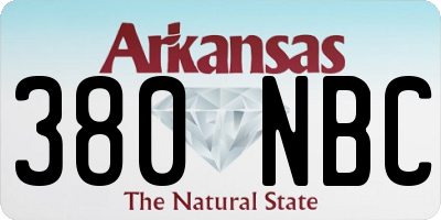 AR license plate 380NBC