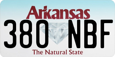 AR license plate 380NBF