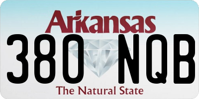 AR license plate 380NQB