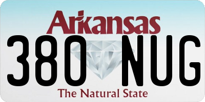 AR license plate 380NUG