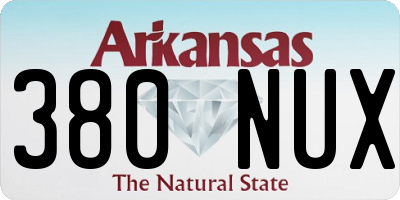 AR license plate 380NUX