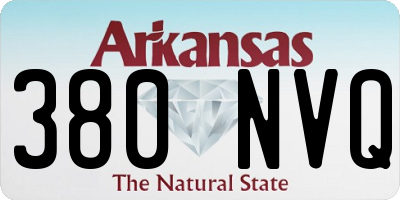 AR license plate 380NVQ