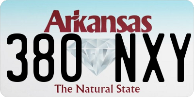 AR license plate 380NXY