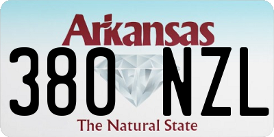 AR license plate 380NZL