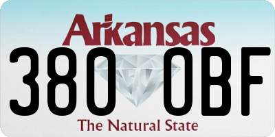 AR license plate 380OBF