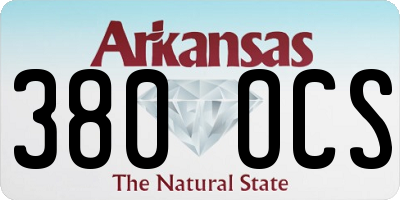 AR license plate 380OCS