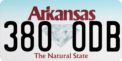 AR license plate 380ODB