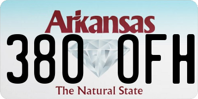 AR license plate 380OFH