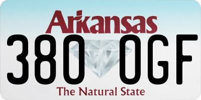 AR license plate 380OGF