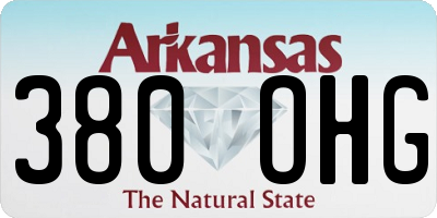AR license plate 380OHG