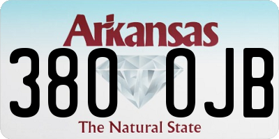 AR license plate 380OJB