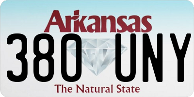 AR license plate 380UNY