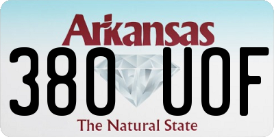 AR license plate 380UOF
