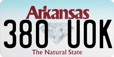 AR license plate 380UOK