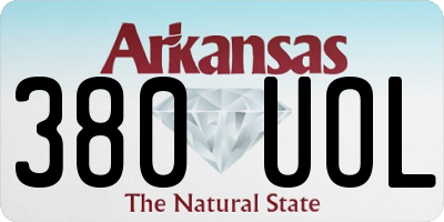 AR license plate 380UOL