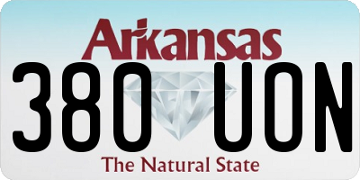 AR license plate 380UON