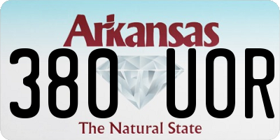 AR license plate 380UOR