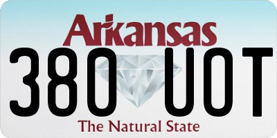 AR license plate 380UOT
