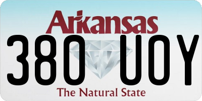 AR license plate 380UOY