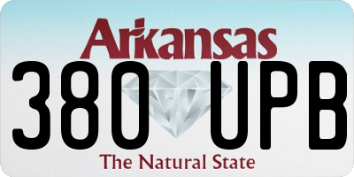 AR license plate 380UPB